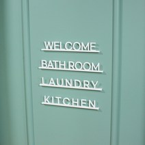 커먼메이크 호텔 감성 도어사인 문패 표지판, 화이트