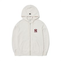 MLB 베이직 빅로고 기모 후드집업 NY (Ivory) 704702