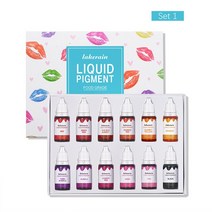 립글로스용 액체 안료 플라스틱 워터 오일용 착색제 이중 용도 DIY 염료 착색 세트 로트당 12 개, set 1