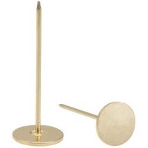 일본직발송 3. uxcell 네일택 가구택 누름핀 압정 실내 장식품 플랫헤드 가구 네일 18mmx50mm 골드톤 20개, One Size_One Color, One Size_One Color, 상세 설명 참조0