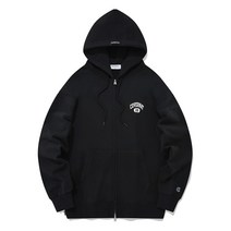 커버낫 남성 야구점퍼 C 로고 버튼업 후디 집업 블랙