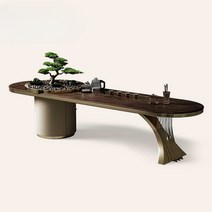 원목테이블 타원형 럭셔리 고급형 체리나무, 친웨티테이블 3.2M 북미 블랙월넛