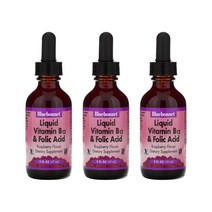 블루보넷 Bluebonnet 액상 비타민 B12 엽산 59ml 3개 라즈베리맛 시아노 사이아노 코발라민 시트릭애씨드 벤조산나트륨 소듐벤조에이트 구연산 시트르산