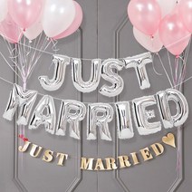 결혼 은박풍선 JUST MARRIED 실버