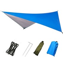 hammock rain fly tent tarp 방수 방풍 캠핑 대피소 sunshade 휴대용 비치 태양 대피소 캠핑 텐트, 푸른, 300x300cm