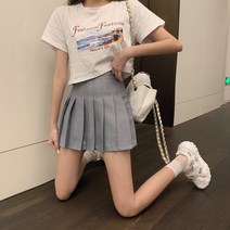 A라인 캐주얼 여자 봄 가을 플리츠미니스커트 예쁜 숏 여성하의 치마 추천 여성