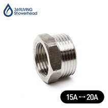 369Living 스테인레스 변환부싱 15A-20A 수도 배관 부속품, 1개