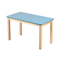 하이솔로몬 어린이집 유치원 칼라트리 원목책상, 사각-블루