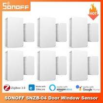 무선 모션 센서 감지기 SONOFF Zigbee 도어 창 EWeLink App ZBBridge 필요 알렉사 구글 홈, 없음, 5.5 Pieces