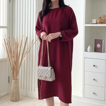 수키 라운드넥 양사이드주름 쉬폰 원피스 1106539