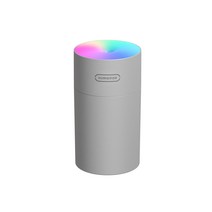 크로스보더 컬러컵 가습기 2세대 USB 칠색 무드등 가정용 차량용 에어 가습기 도매, 2세대 컬러풀 컵 270ml-그레이, USB 플러그인