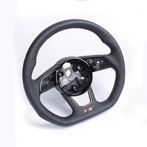 가죽 플랫 바닥 스티어링 휠 움직임 아우디 A3 A4 A5 2017 2022 업그레이드 S3 S4 S5 전체 천공 반, S4 steering wheel