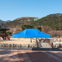프리미엄 캐노피 천막 3X4.5 알루미늄골조+지붕 옥상 꾸미기 설치 바람막이 접이식 몽골텐트 그늘막, 알루미늄천막 3X4.5_화이트