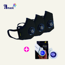 식스마스크 KF94 황사 미세먼지 패션 밸브형 마스크 세트 구성, SET-D  L