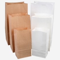 무지 각대봉투 심플 꽈배기 빵 붕어빵 튀김 군고구마 종이 포장 봉투56854EA, 브라운