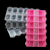 SM 네일 12칸 칸칸 파츠케이스 분리형 스톤 글리터 담기 정리함, 1개, 2.크리스탈