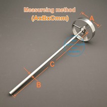 믹싱기 실험실 블렌더 용 샤프트로드 장착 스테인레스 스틸 직경 50mm/60mm/80mm 스크롤 패들 교반 휠 1, 10 80x8x200mm
