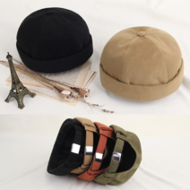 [메이준24]남녀공용 베이직 와치캡 댄디 남자 숏비니 아메카지룩 베이직 칼 하트 여자 남자 데일리 대머리모자