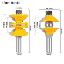 목재 목공 기계용 Ogee 라우터 비트 밀링 커터 세트 12mm 1/2 인치 생크 입구 및 인테리어 도어 2 개, [01] 12mm shank
