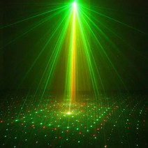 레이져프로젝터 움직이는 무대조명 램미니 LED 레이저 프로젝터 무대 조명 효과 스트로브 Lazer 쇼 파티 So, 01 EU 플러그