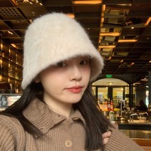 소프트 앙고라 퍼 버킷햇 벙거지 봄 털모자