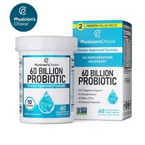 Physicians CHOICE 미국 피지션즈 초이스 프로바이오틱스 유산균 600억 CFU 30캡슐 60캡슐, 60정