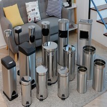 GY 스텐 휴지통 재털이 20종 모음 가정용 야외용 사각 원형 스윙 페달 쓰레기통, 스텐사각페달휴지통(8L)