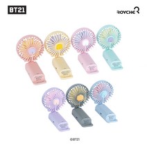 BT21 선풍기 라인프렌즈 예쁜 캐릭터 베이비 접이식 핸디팬 휴대용 귀여운 초미니 손풍기 쿠키 치미 타타 코야 망 탁상용 무선 초소형 사무실 책상 독서실 저소음 미니 스윙 굿즈, 1개, BT21접이식선풍기 코야