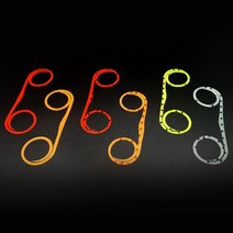타이라바 채비 스커트 자작용 프리폴 롱 스트레이트 컬타입, 5. 차트루즈닷(5개입), 롱 스트레이트 타입
