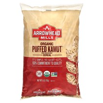 Arrowhead Mills 유기농 퍼프 카무트 시리얼 170g(6oz), 카무트 뻥튀기