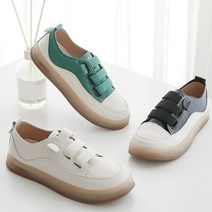 다리가 예뻐지는 사계절 천연소가죽 슬립온 여성 운동화 단화