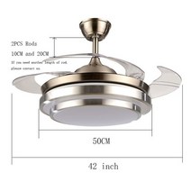실링팬 미니실링팬 씰링팬북유럽 크리에이티브 원격 제어 팬 천장 조명 실내, 02 Aluminium-42inch_01 110V