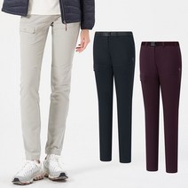 콜핑 1993PK493W 슬림핏 본딩 보온 절개 여자 가을 겨울 등산 기모바지