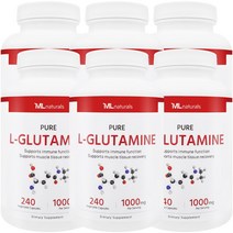 [미국빠른직구] 마이라이프 내추럴스 L-글루타민 1000mg 240정 6병