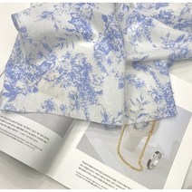 면60수 가벼운 아사 트왈드주이 명화 원단 4color 오더사라, 스카이블루