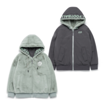 NFL 엔에프엘 F214UJK954 리버시블 비건 퍼 자켓 OLIVE