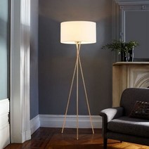 L22BOM 골드라인 플로어스탠드 골드스탠드 골드거실스탠드 골드플로어스탠드 스탠드조명, 화이트(리모컨)