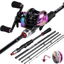 Sougayilang 낚싯대 릴 콤보 1821M 미끼 및 721 고속 Baitcasting 세트 낚시 태클, Rod Reel+1.8M and Left hand