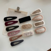 겨울 기본 베이직 심플 벨벳 뽀글이 니트 스웨이드 페이크퍼 헤어핀 똑딱핀 헤어핀만들기 머리핀만들기 DIY