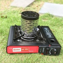 휴대용 캠핑난로 겨울 히터 부탄 가스 난로 야외 얼음 낚시 캠핑 텐트, [1] 히팅 커버 실버 + 화상 방지 클립
