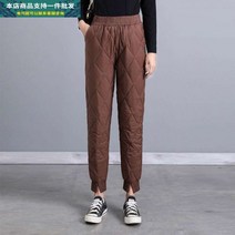 여성 누빔 밴딩 겨울 경량 패딩 바지 조거 조커 빅사이즈 깔깔이 퀼팅 팬츠
