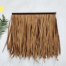 인조 볏짚 모조 지붕 처마 원두막 지푸라기 갈대 동남아 시골 인테르이 소품 플라스틱 시공, Subtilis 노란색 두꺼운 50x50 cm