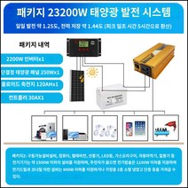 킹마이크로 3200W ( 태양광 발전 시스템) 패널 가정용 고 출력 에어컨 발전 모바일 전원, 단품