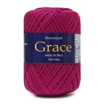 [니뜨] 그레이스실 (Grace)(70g) (10+1) + 뜨개실무료도안증정, 745(자주핑크)