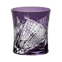 텀블러 물컵 도요 사사키 유리 야치요 키리코 가메코 무늬 그린 280ml 일본제 LS19590SCGC681, 280ml_부채 | 보라색