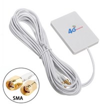 3g lte 인터넷 모뎀10PCs 3g Lte 안테나 실내 2 * SMA/2 CRC9/2 TS9 수 커넥터 부스터 Mimo 패널 + 미터, 03 SMA male connector