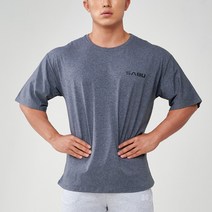 SABU 남자 오버핏 헬스 티셔츠