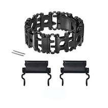 ONELANKS 남성용 스테인레스 도구 팔찌 LEATHERMAN TREAD 시계 밴드, Black, 22mm, 1개