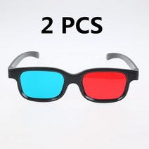 3D안경 영화감상 AR VR 스마트 클립 2/5 피스 신제품 블랙 프레임 유니버설 3D 안경 플라스틱/Oculos/레드, 02 2pcs