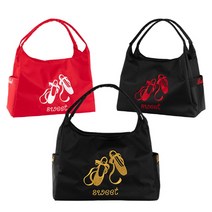 발레 자수 헬스 스포츠가방, 블랙, 핑크